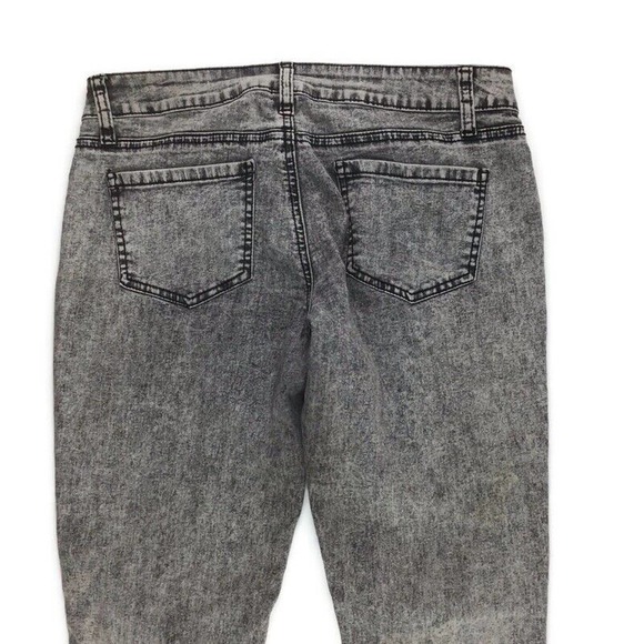 Mossimo Stretch Low Rise Juniors Acid Wash Black Jegging Jeans Womens 11 - Picture 5 of 7